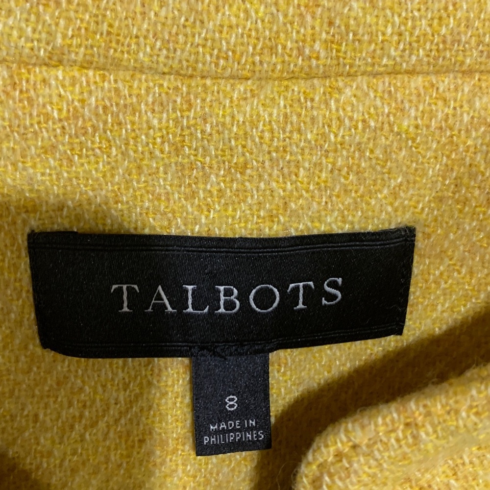 Talbots Mustard Yellow Blazer Size 8 - Picture 3 of 5
